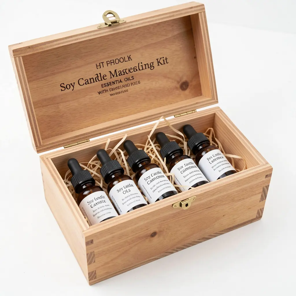 Soy candle making kit with essential oils