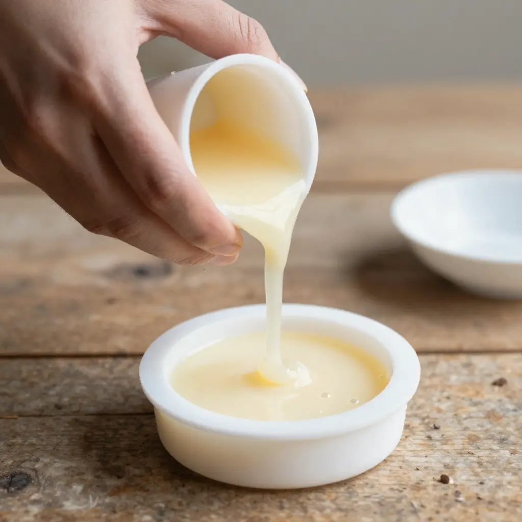 Hands crafting a candle during workshop